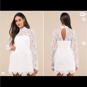 NWT Lace Lulus Dress white size medium